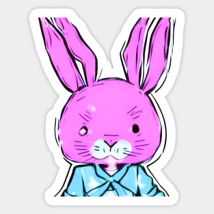 Jitters the Hyper Anime Easter Bunny (MD23ETR031) Sticker